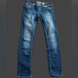 Dark Wash Relaxed Skinny Jeans